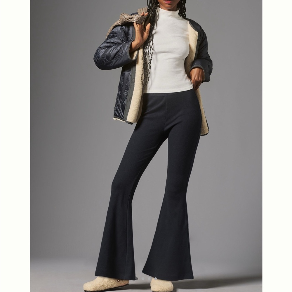 Daily practice by Anthropologie knit flare pants - small